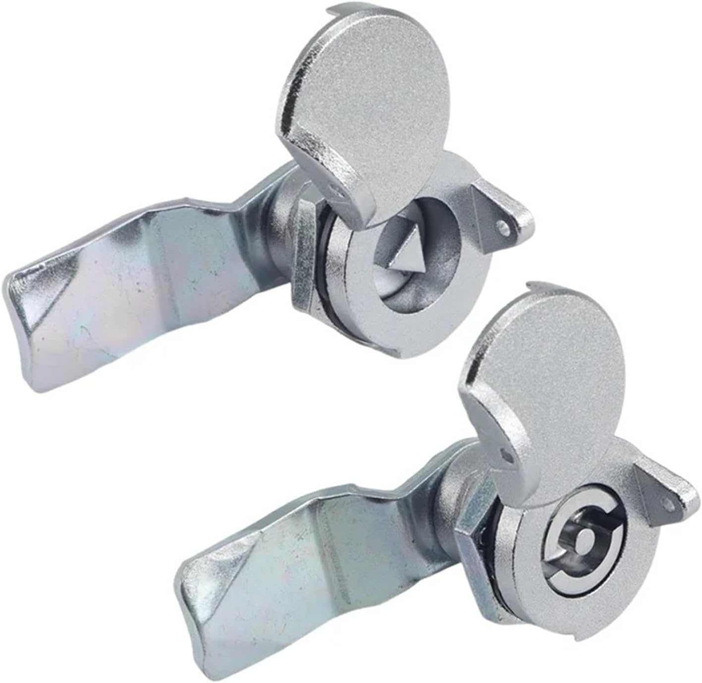 Triangle Lock Zinc Alloy Tongue Industrial Equipment Cabinet Toolbox S-Shaped Door 1Pcs(XG091-004-1.N)