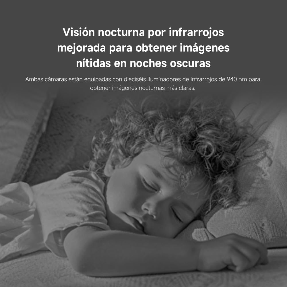 XIAOMI C500 Dual Camara Vigilancia WiFi Interior, Doble 4MP Barrera Virtual | Camara Vigilancia Detección De Personas/Mascotas, Visión Nocturna A Color Starlight, Audio Bidireccional, WiFi 6 2,4/5 GHz