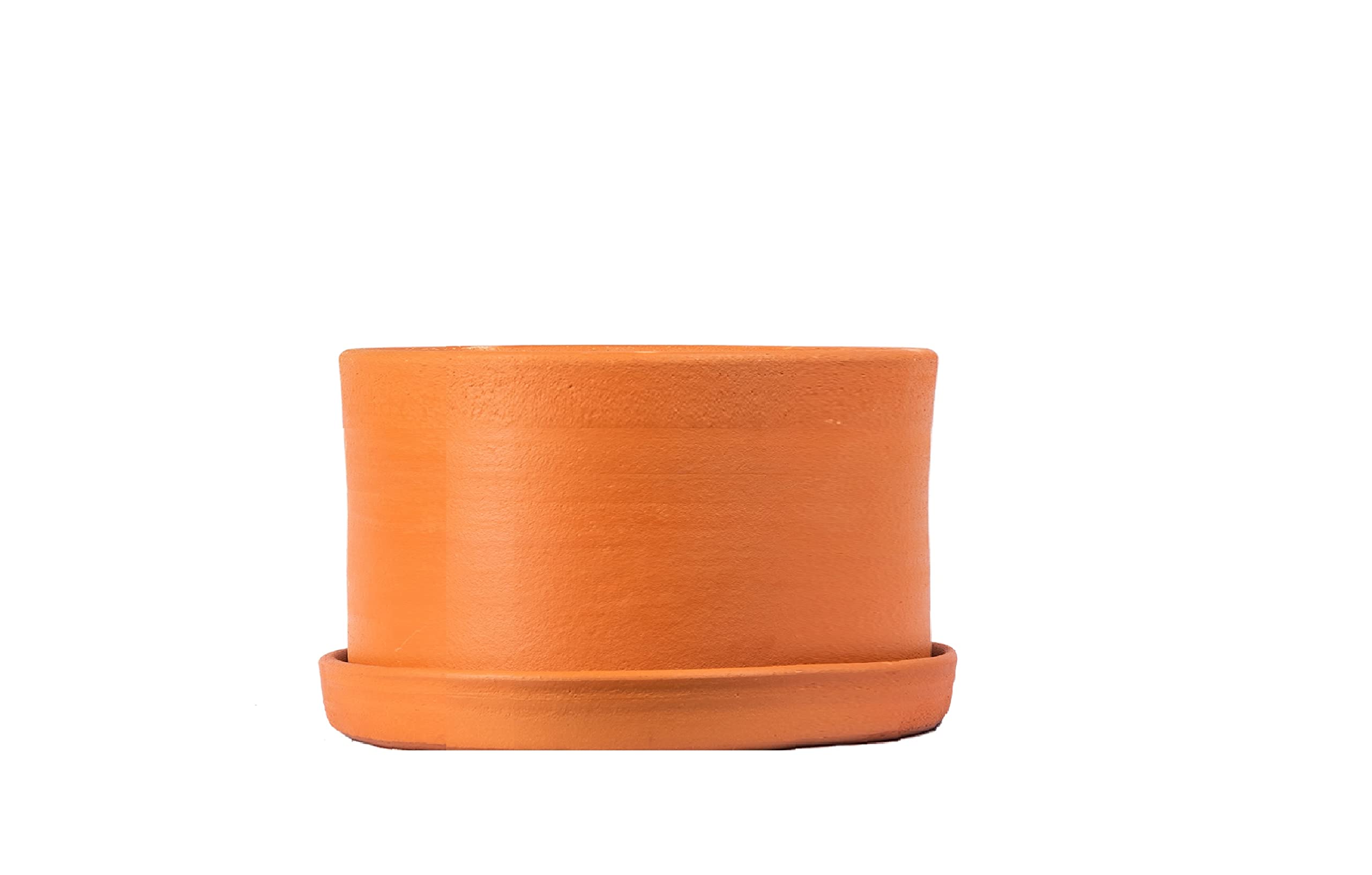 Village Decor Terracotta Terracotta Plant Container with Bottom Tray (B * H - 10 * 7 inch) (B08MTSGPR4) Amazon Price History, Amazon Price Tracker
