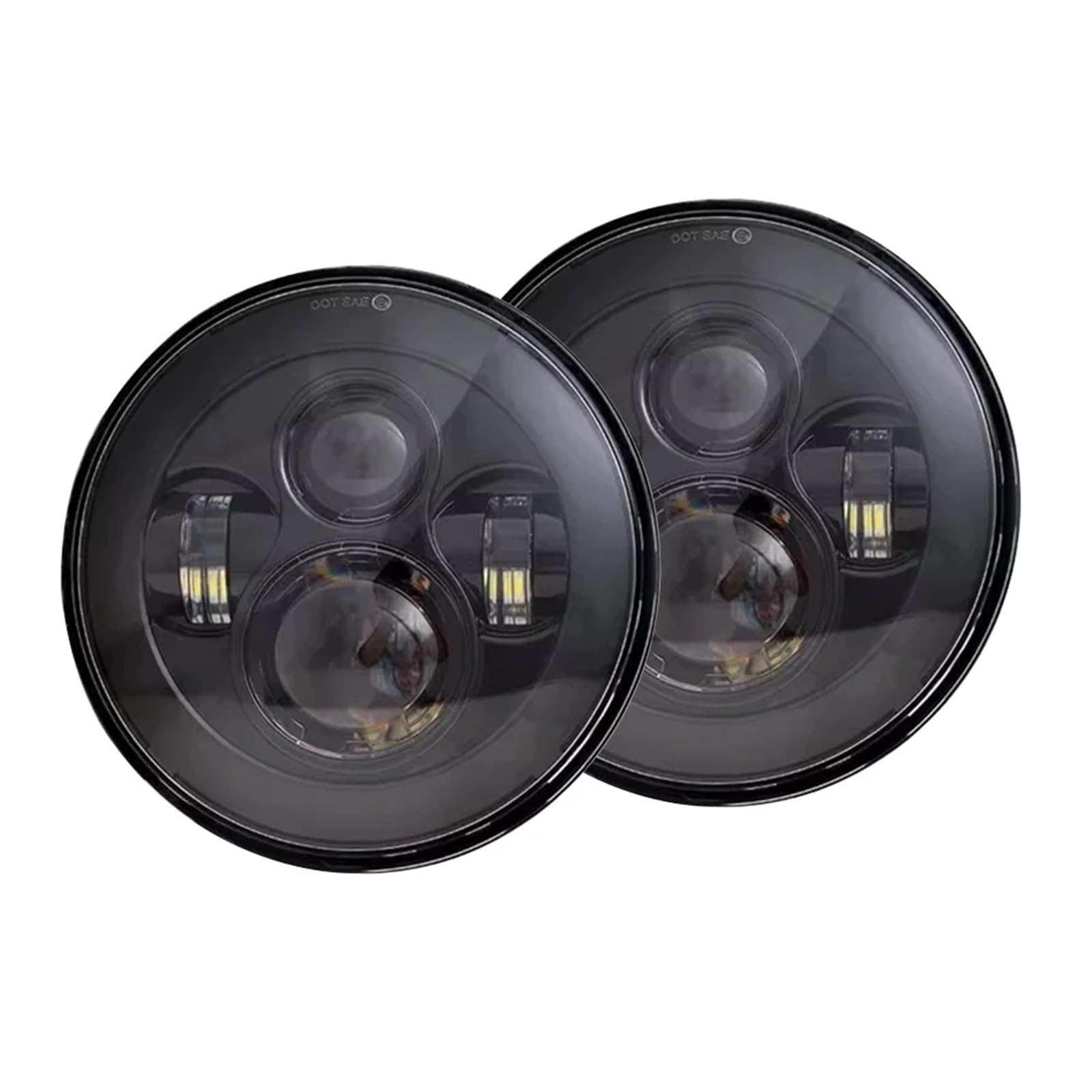 Zespół reflektorów przednich 7-calowy reflektor LED z białym halo Corner Eye LED H4, reflektor świateł drogowych/mijania, 4X4, pasuje do SUZUKI Samurai Reflektory(2 pcs)