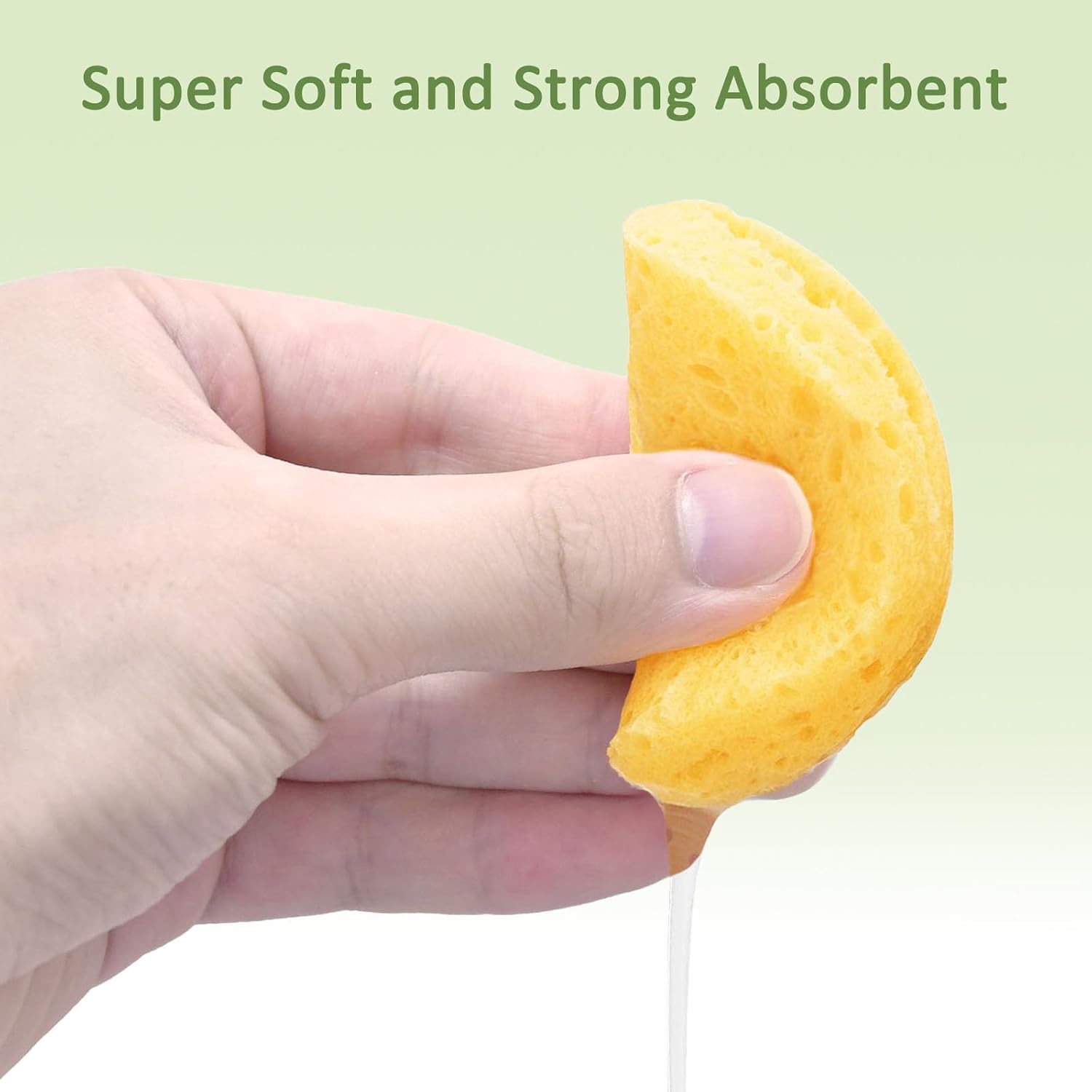 Beieverluck 300 Count Compressed Facial Sponges for Cleansing Natural Cellulose Disposable Face Sponge Spa Sponge for Face Cleansing Exfoliating Makeup or Mask Removal, Yellow image 3