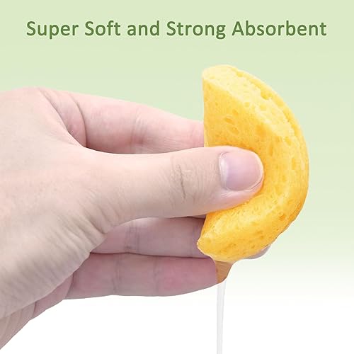 Miniatura 3 de Beieverluck 300 esponjas faciales comprimidas para limpieza de celulosa natural, esponja cosmética de spa para limpieza facial, maquillaje