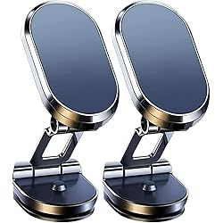 Cargador Magnetico Floveme Timpou Soporte magnético plegable de aleación para teléfono de coche, 2023, soporte magnético universal giratorio de 720° con 8 imanes fuertes (paquete de 2)