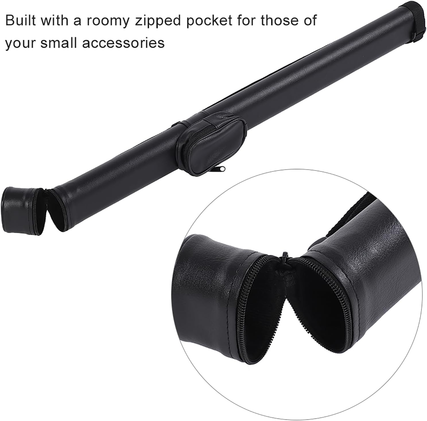 LIZEALUCKY Pool Cue Billiards Stick Carrying Case Durable Black Bag for Cue Accessories