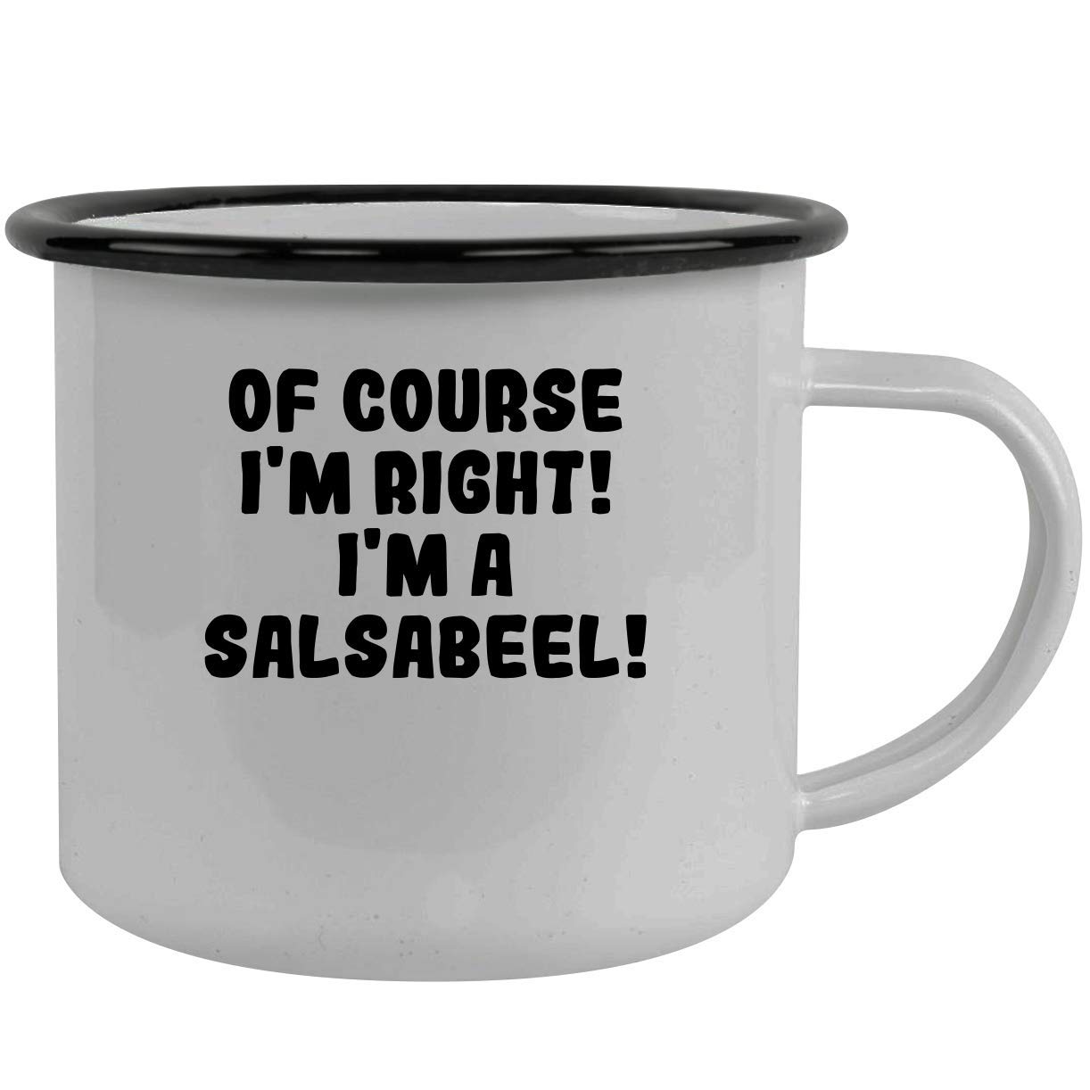 Of Course I'm Right! I'm A Salsabeel! - Stainless Steel 12Oz Camping Mug, Black