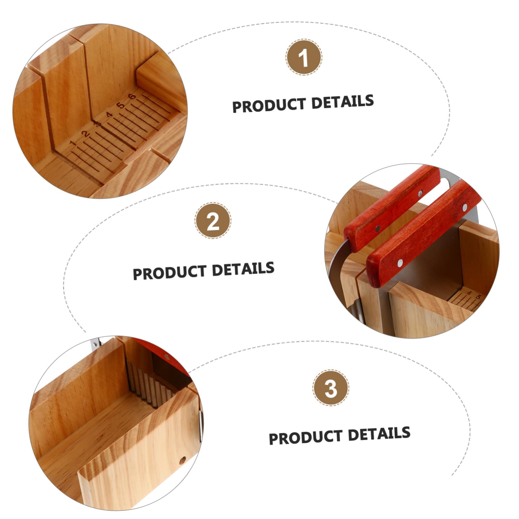 Angoily y Molde de Madera Herramienta Fácil de Usar y Corte Preciso Kit para Hacer Jabones Cortador de Jabón Recto Set de 1 Unidad para Manualidades