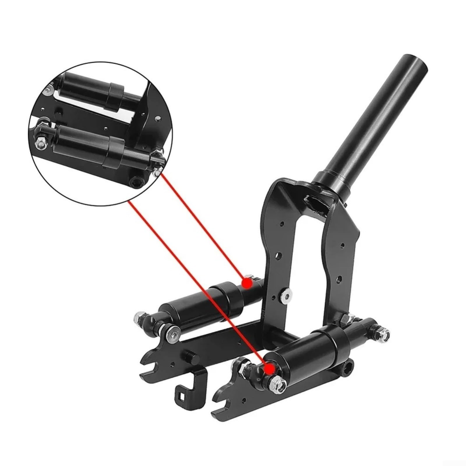 Amortisseur avant avec garde-boue en alliage d'aluminium pour scooter électrique Ninebot Max G30, fourche à suspension amortisseur kit de suspension avant, noir (noir)