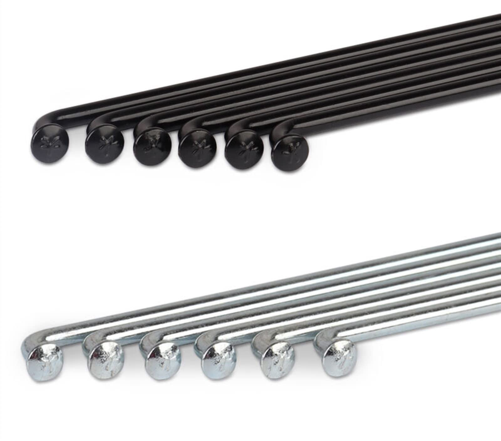 TVLAR Bicycle Steel/Stainless Steel Spokes 36Pcs E-Bike Bicycle 13G/12G High-Carbon Steel Spokes and Nipples/78/134/191/197/216/222/224/207/270 Mm (Color : Silver, Size : 197MM_13G)