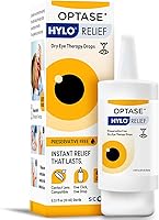 Optase HYLO Relief Preservative-Free Dry Eye Drops, 300 Doses 10ml - Contact Lens Safe Lubricant for Sensitive Eyes & Daily Relief
