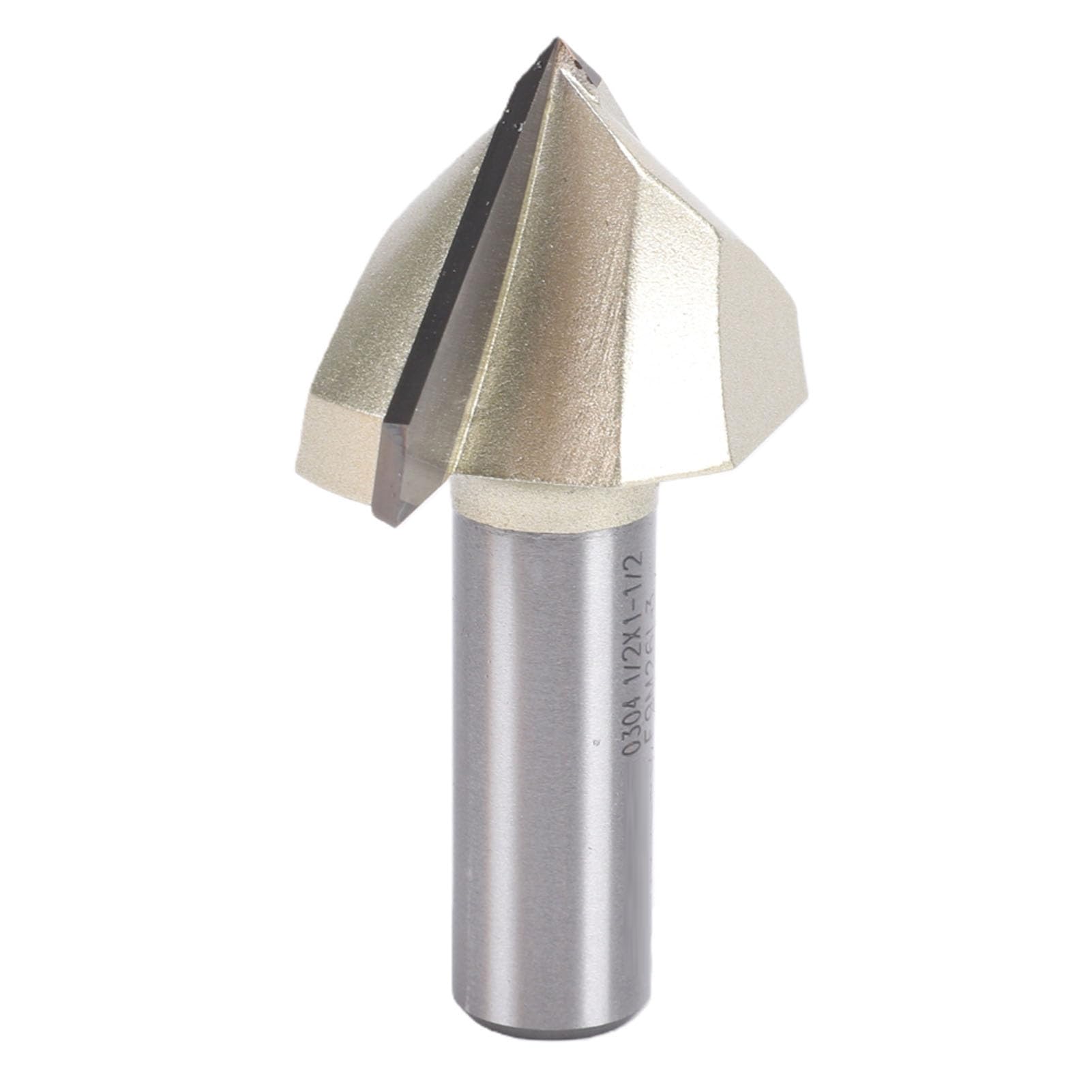 Generic Punta Versatile per Fresatura con Scanalatura a V da 90 Gradi per attività di Lavorazione del Legno Gambo da 1/2 Pollice e Diametro di Taglio 1-/2 Pollice