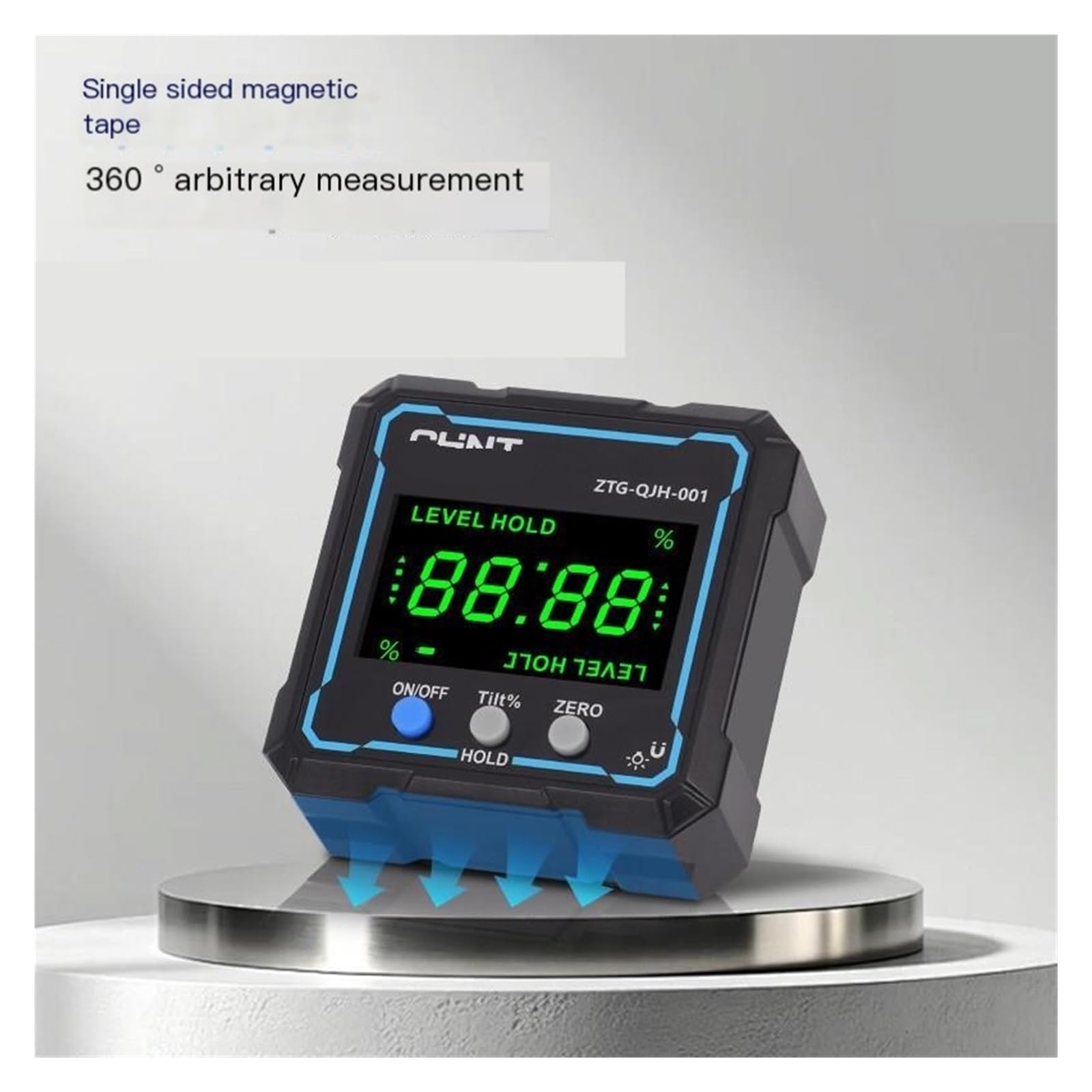 Inclinometro digitale, ZTG-QJH Indicatore di angolo di livello digitale Strumenti for strumenti di misura for goniometro ad angolo magnetico piccolo(Multi-functional with magnetic)