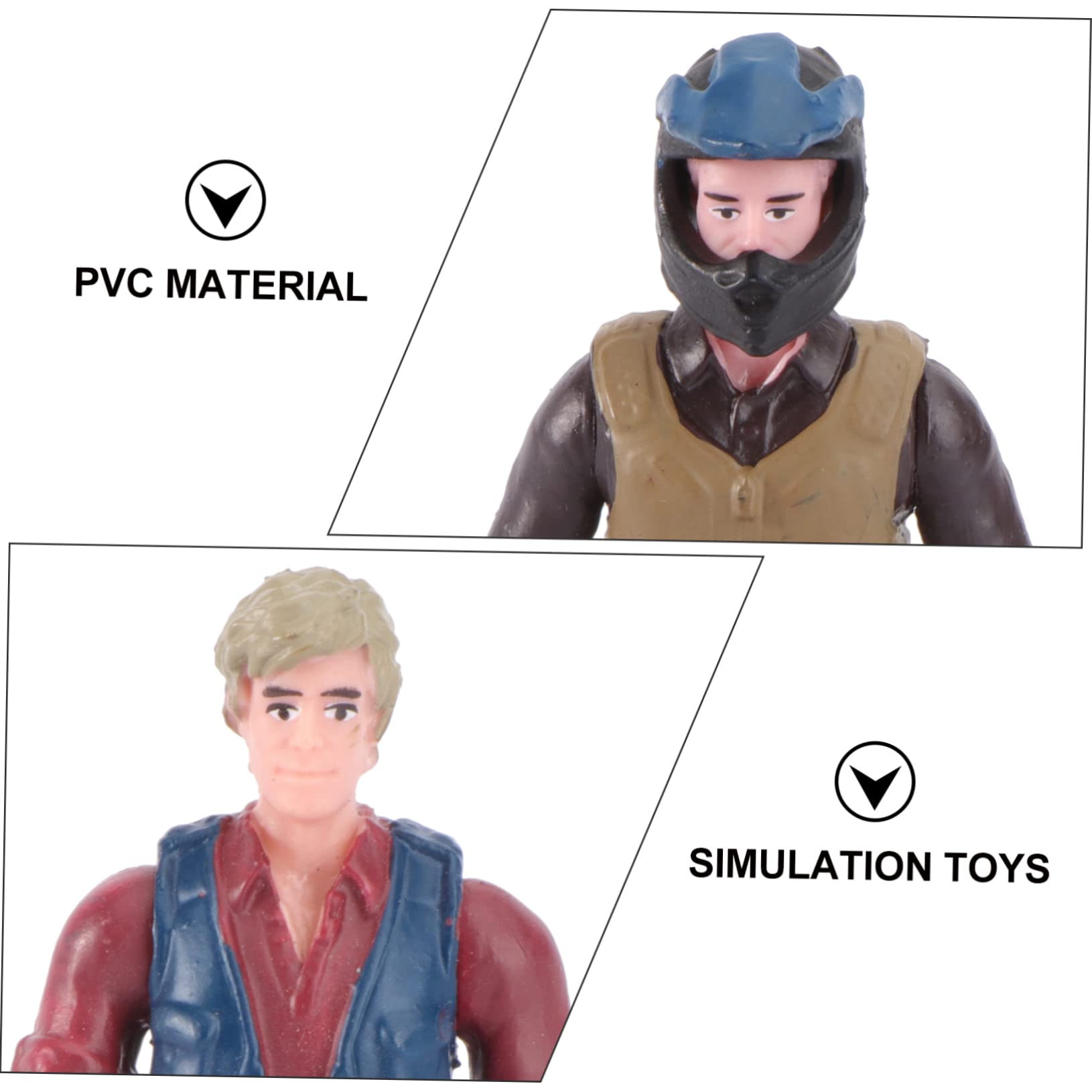 CLISPEED 2er Set Fahrer Figuren - PVC Modellspielzeuge Wasserdicht