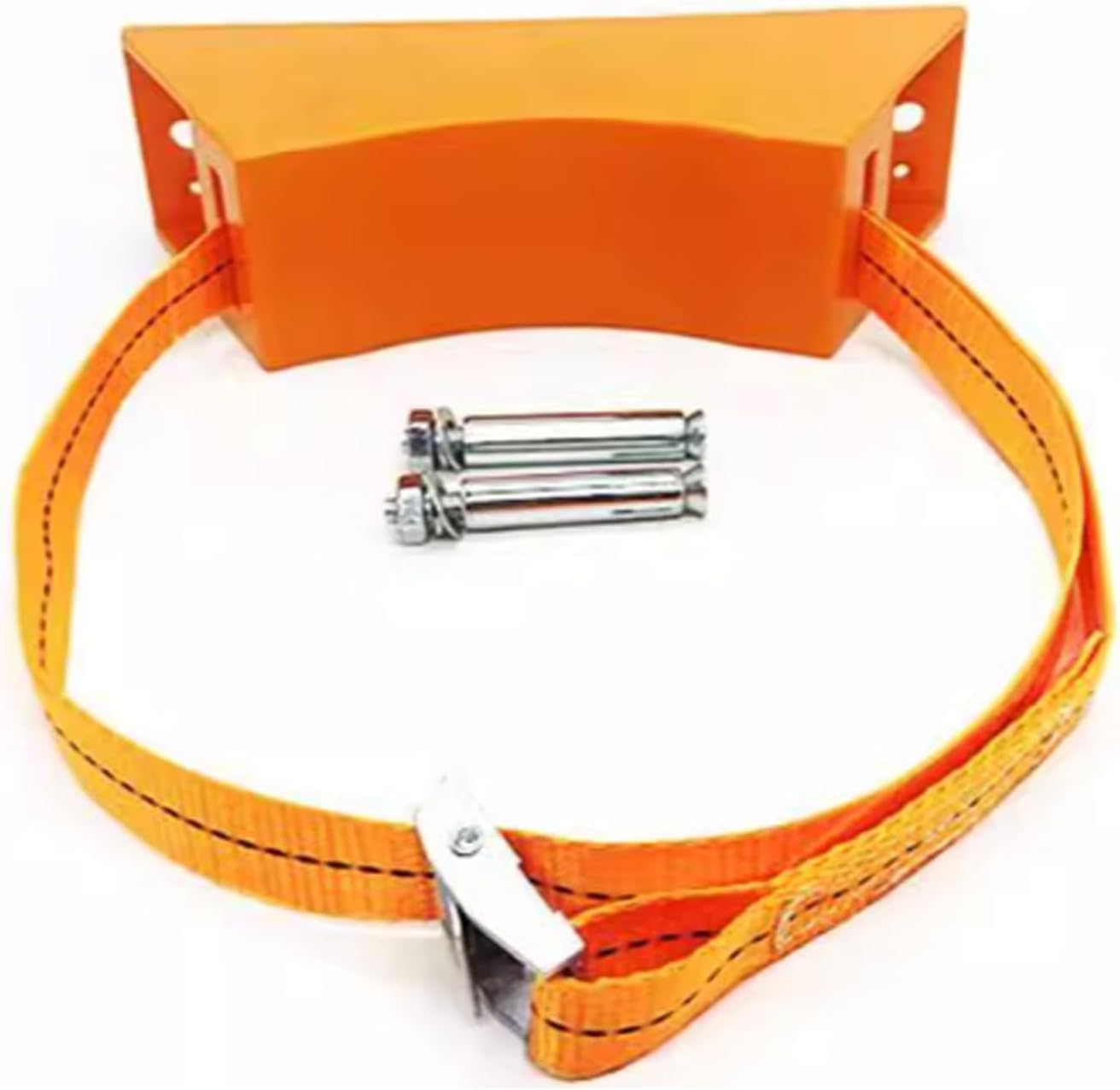 XBTGS Soporte fijo de gas de 9.4 pulgadas, soporte fijo de cilindro de gas, correas ajustables y 2 tornillos de fijación, soporte de cilindro montado en la pared para clínicas, naranja, 4 piezas