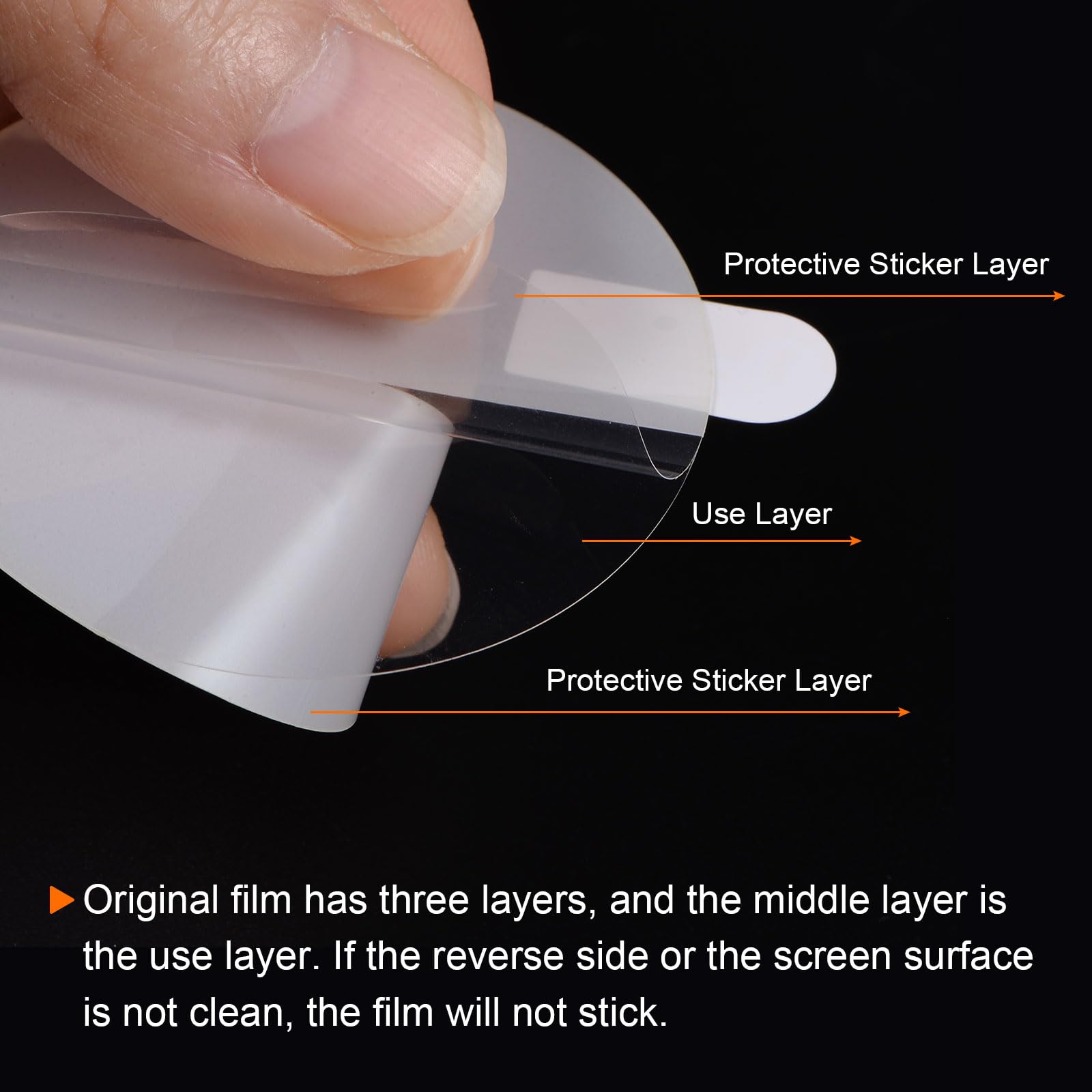 QUARKZMAN 6 sztuk folii ochronnych na wyświetlacz 30 mm HD High Definition, odporne na zarysowania, wodoodporne, ultra cienkie, TPU, uniwersalne etui do smartwatcha, folia ochronna na ekran z tkaniny,