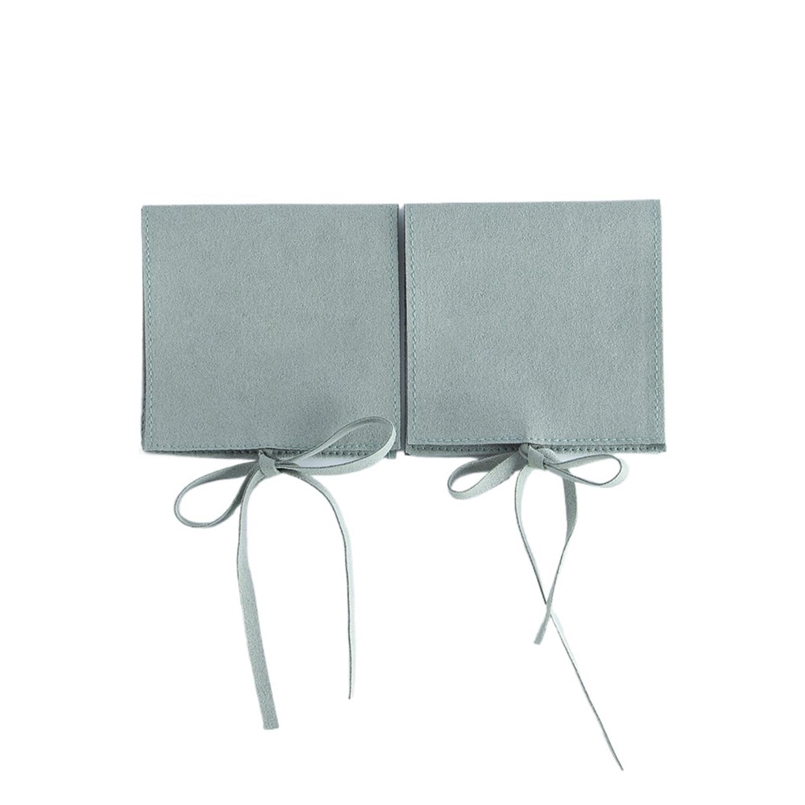 Cidegoo 5Pcs 9x9cm Microfiber Velvet Jewelry Pouches for Earrings Necklace Wedding Gift Bags