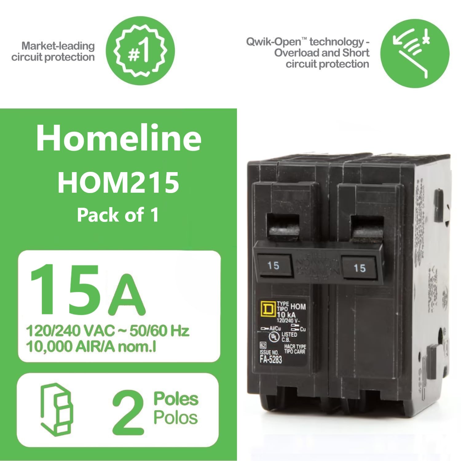 Falconsupply Genuine Square D Hom215 Circuit Breaker Kit 