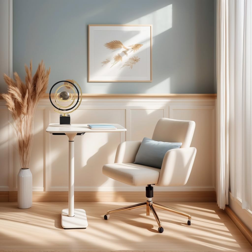 Modern Abstract Metal Globe Sculpture Ornament – Black & Gold Rectangular Base Desk Decor, Tabletop Art Piece for Home Office Shelf Living Room, Unique Housewarming Gift - Image 6