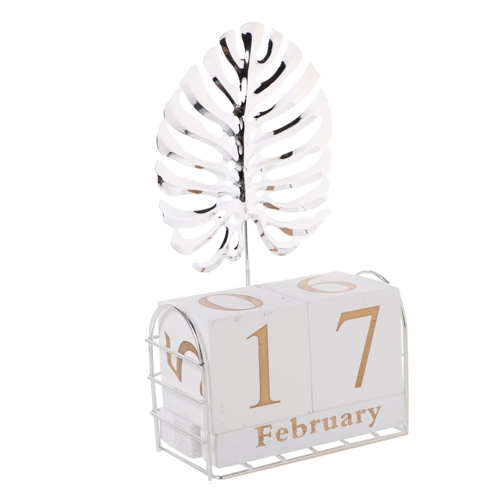 Tofficu 4 Pz calendario in legno calendario da tavolo digitale agenda scrivania decorazione casa arredamento blocco scrivania perpetuo da tavolo Di legno