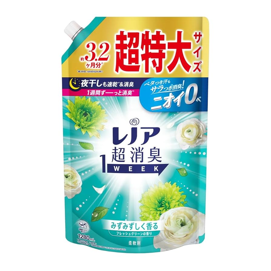 P&G レノア 超消臭 1WEEK 2100mL x 4本 Amazon | P&G レノア 超消臭 1week みずみずしく香る