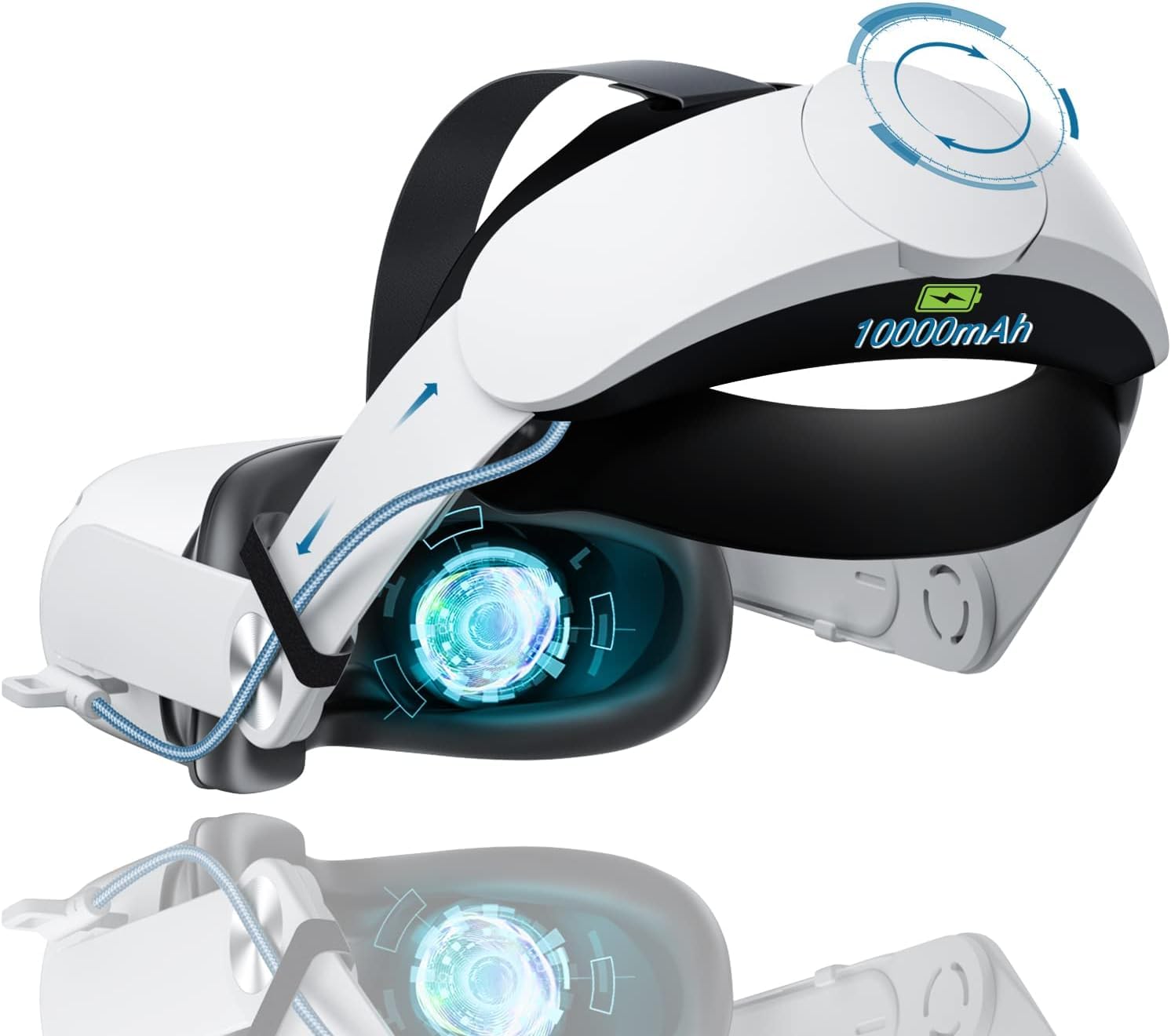 Head Strap for Meta Quest 3,Comfort Adjustable Elite Strap Replacement for Oculus Quest 3 Reduce Pressure,Soft Cushion VR Headset Accessories For Longer immersion in Virtual Reality Video Games