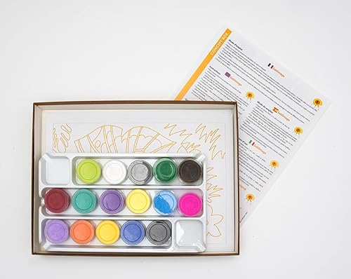 Sentosphère 3908812 Sanduhr Sandbilder-Kreativset für Kinder, Motiv Einhörner, Orange
