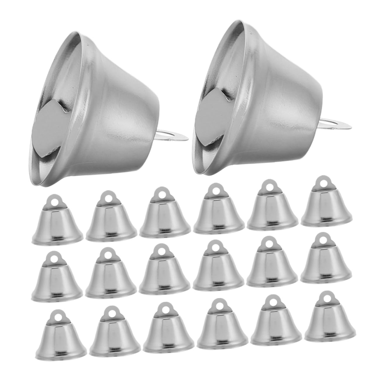 Gadpiparty 30Pcs Small Metal Jingle Bells for DIY Craft Christmas Tree Ornaments and Wreath Decorations Elegant Bells for Home Decor Easy Installation and Creative