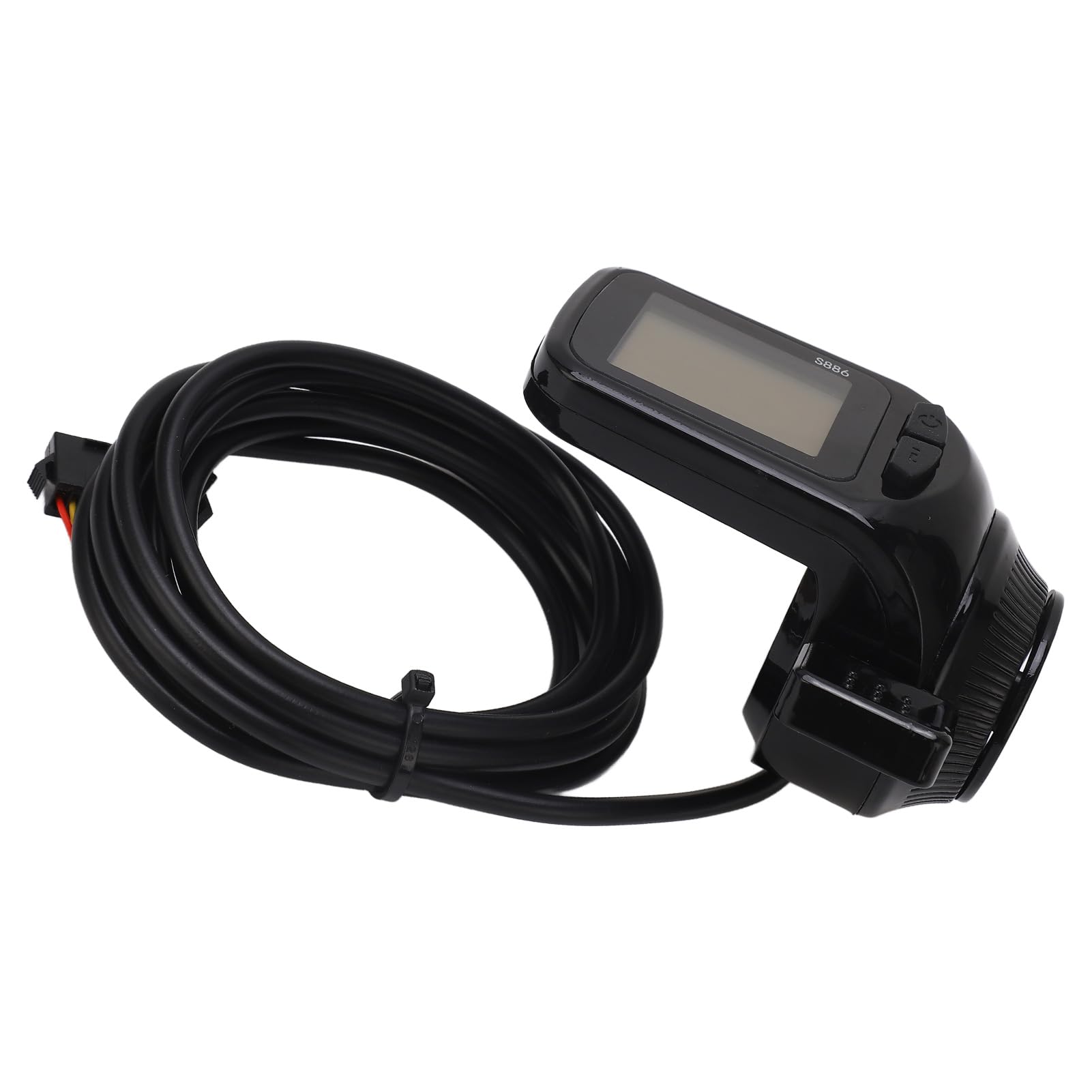 BuyWeek Rower elektryczny S886 wyświetlacz LCD z gazem kciukowym, miernik LCD z przyłączem reflektora