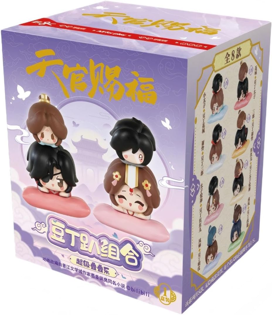 THE UNTAMED Heaven Officials Blessing Q-Version Mini Figures Blind Box, PVC Collectible Desktop Ornaments, with Stackable Design (1 Random)