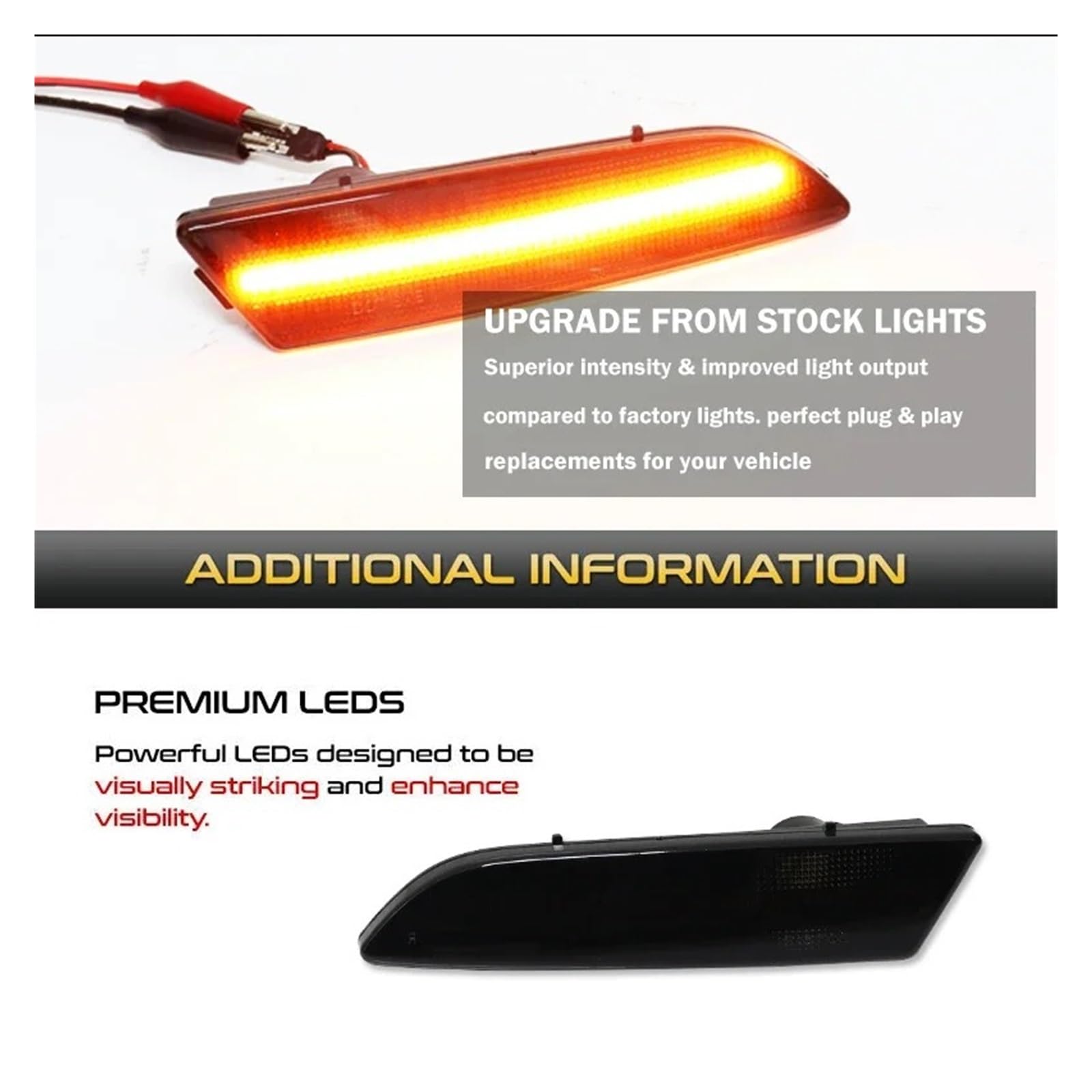 Lampada Specchietto Retrovisore 2 Pezzi Ambra Giallo Anteriore Luci Posizione LED Paraurti Anteriore Gruppo Lampada Indicatore Direzione 12V T10 Per Chrysler Per Crossfire 2004-2008 Auto Segnale Lam