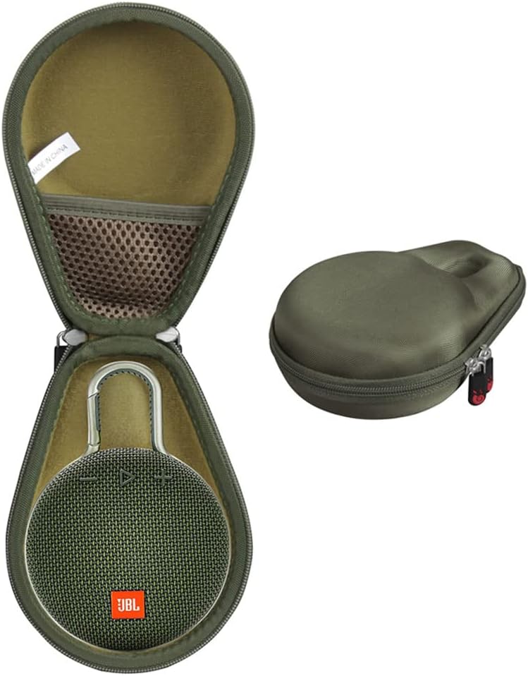 Travel Case Fits JBL Clip 3 Portable Waterproof Wireless Bluetooth Speaker (Forest Green)