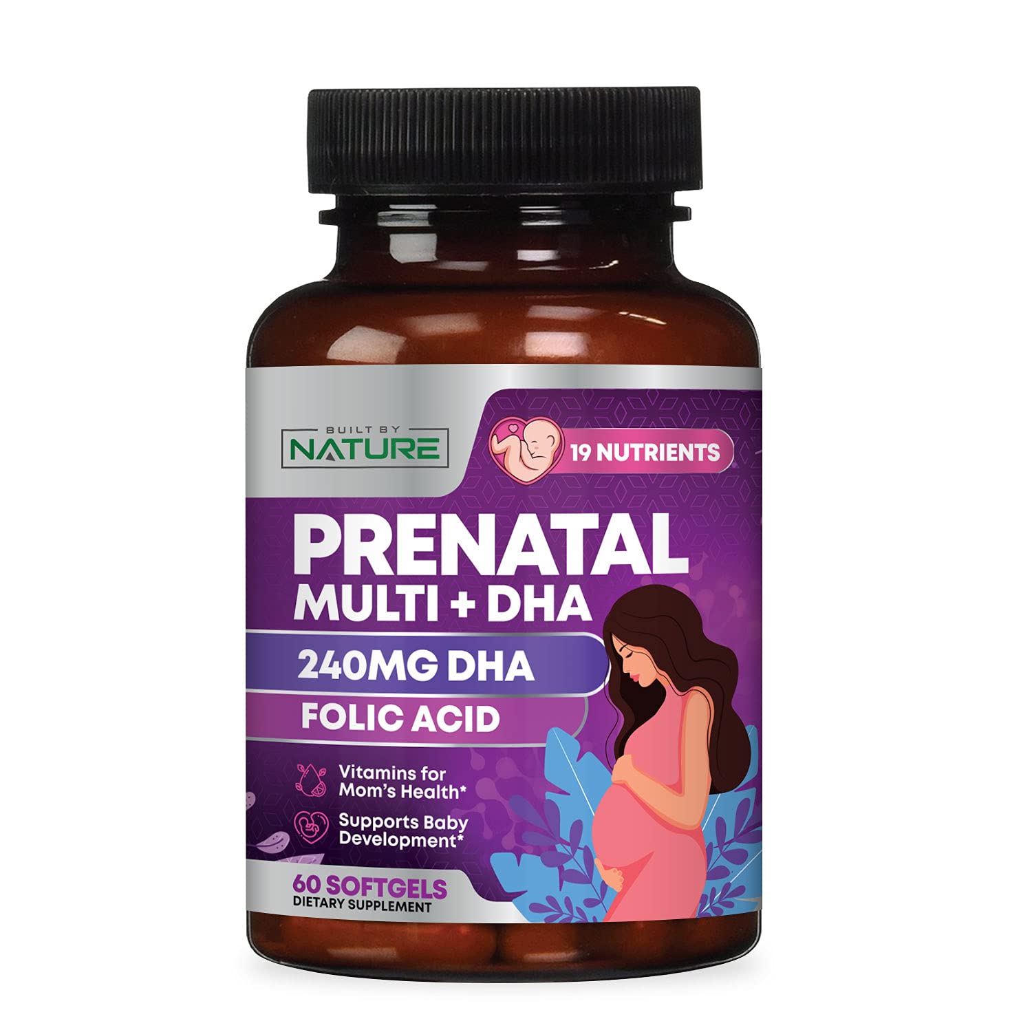 Buy Prenatal Vitamin with 240mg DHA and Folic Acid, Complete Multivitamin Supplement to Support