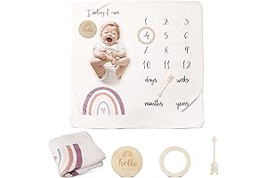 Rainbow Baby Monthly Milestone Blanket