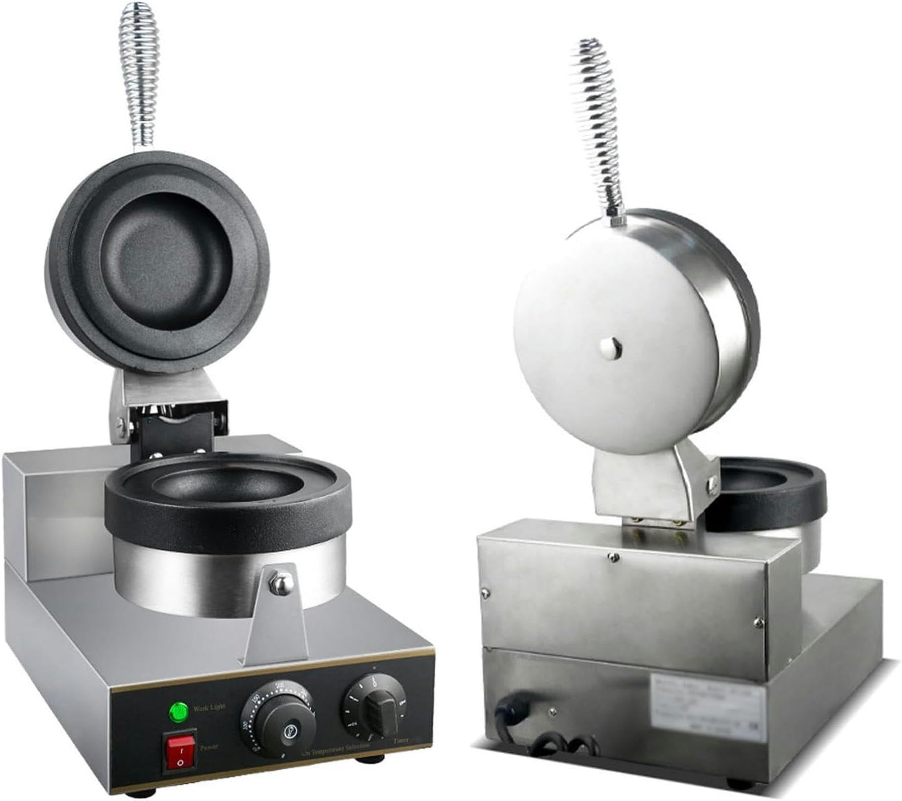 Macchina elettrica per Hamburger e Waffle, 1300W, Antiaderente, con Controllo di Tempo e Temperatura, Ideale per cuocere Uova e Waffle.,
