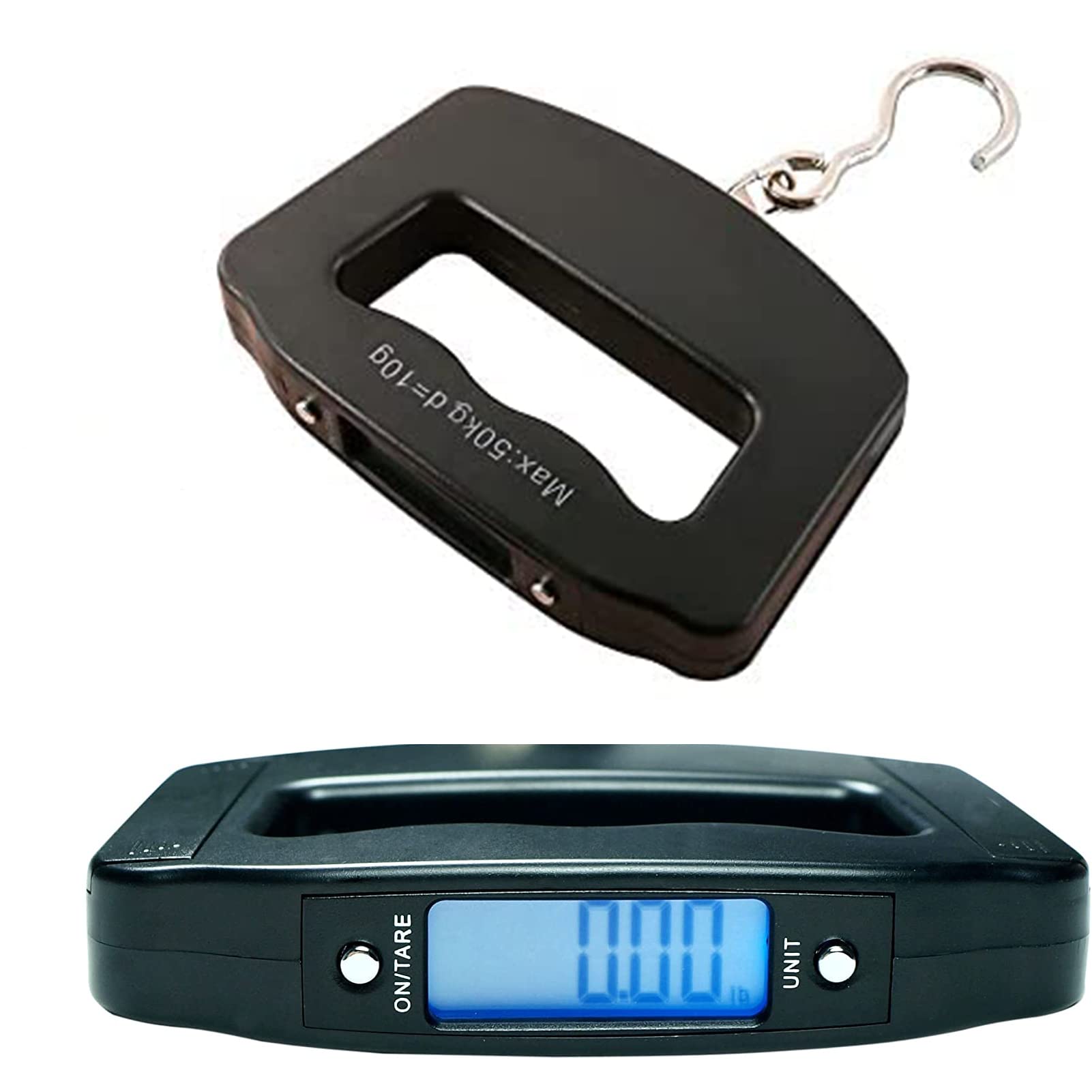 Digital Luggage Weight Scale, Baggage Weight Scale 50kg /110 LB x 10g, Bag Weight Scale with Hook， Large Handle, Electronic Luggage Scale, High Precision Carrying,