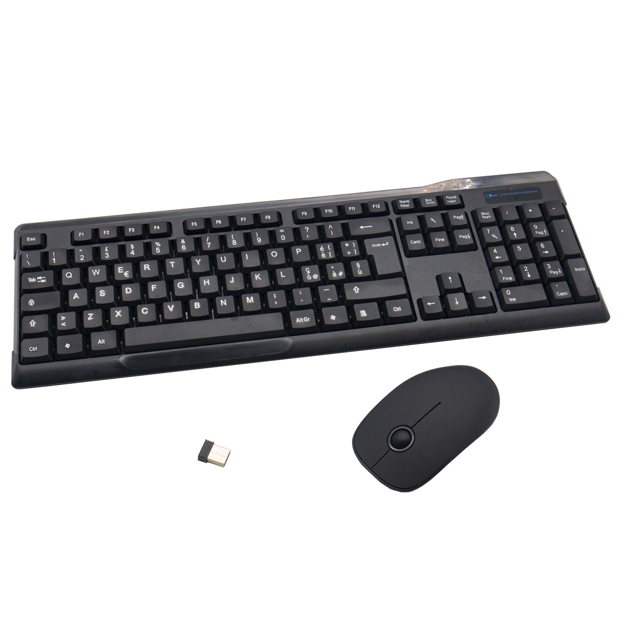 Simpletek Office Wireless Keyboard and Mouse Set Kit For PC | Black ...