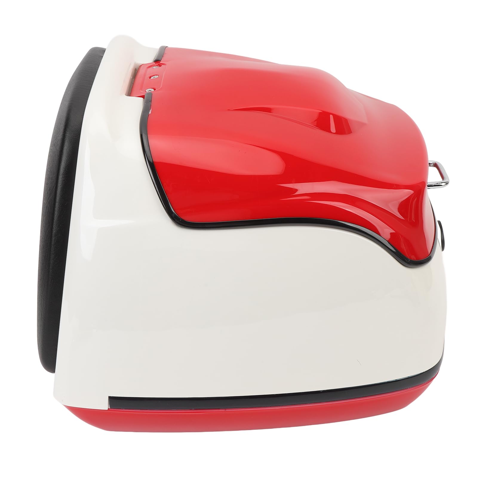 38L Coffre de Queue Moto, élégant et Résistant à l'eau (Rouge Blanc)