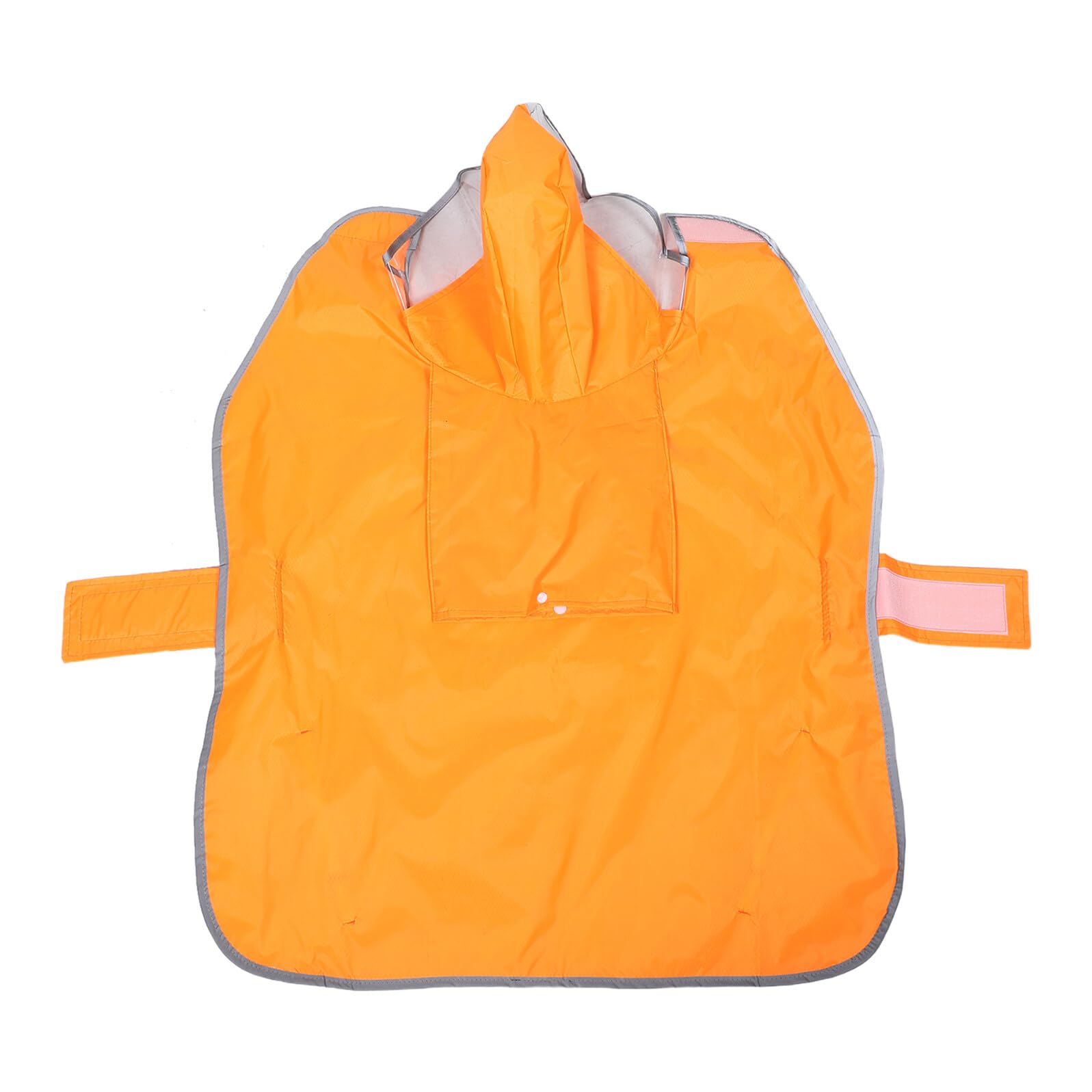 Manteau imperméable réfléchissant pour chien moyen et grand poncho de pluie orange ajustable