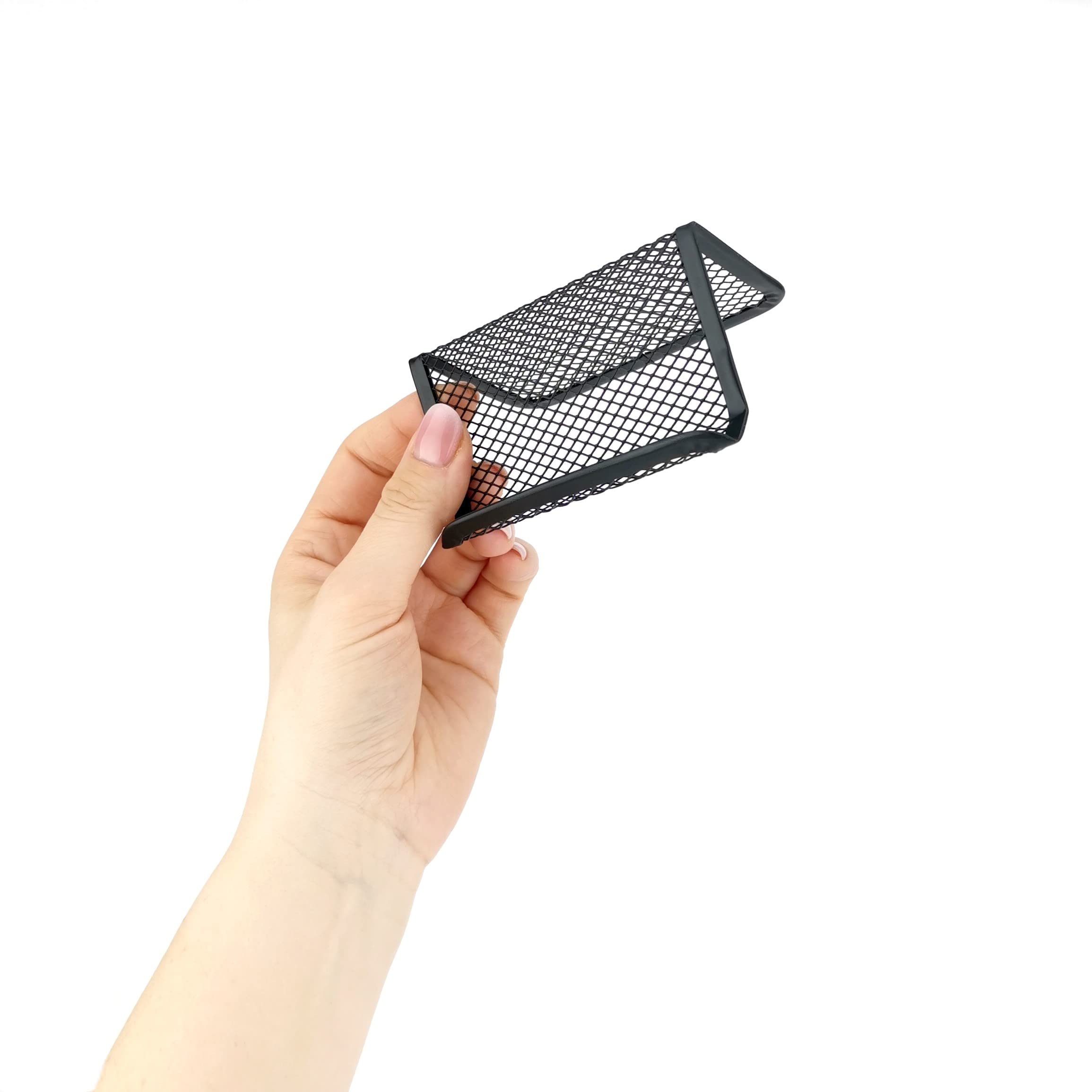 D.RECT Business Card Holder Metal Mesh Black