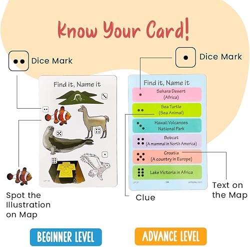 Miniatura 4 de Geografika Flash Cards Juego de mapas del mundo, recursos de aprendizaje y juegos educativos para niños y niñas, suministros de educación en casa y