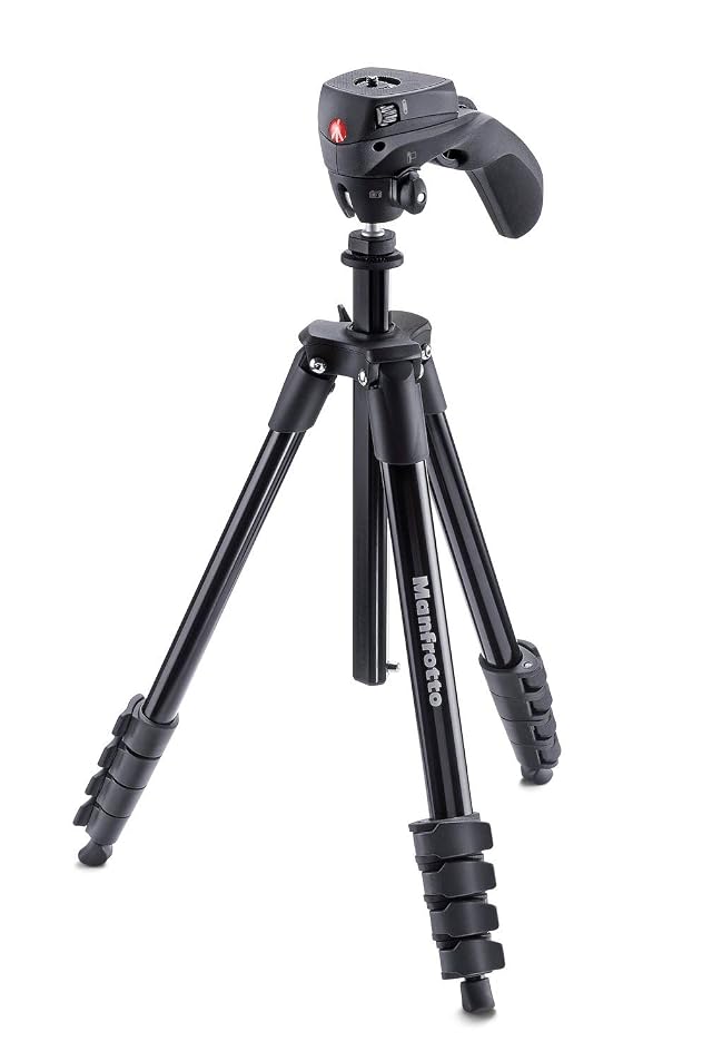 Manfrotto Compact Action Aluminium Tripod with Hybrid Head forEntry-Level DSLRs Mirrorless up to 1 5kg Black