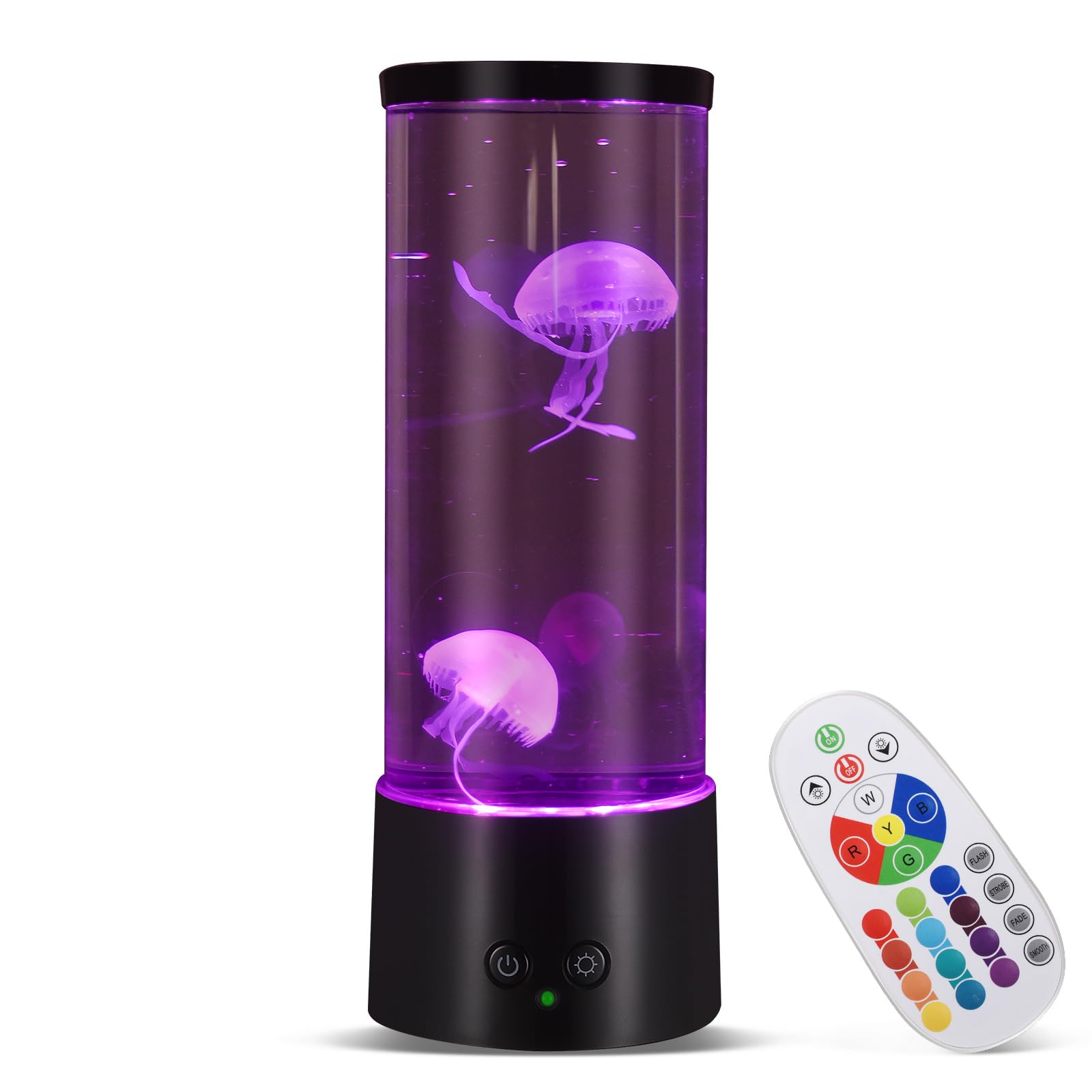 Jellyfish Lamp, Jellyfish Aquarium Lamp with 16 Color Changing, Remote Control Decor Jellyfish Tank LED Night Light for Home Office Room Desk