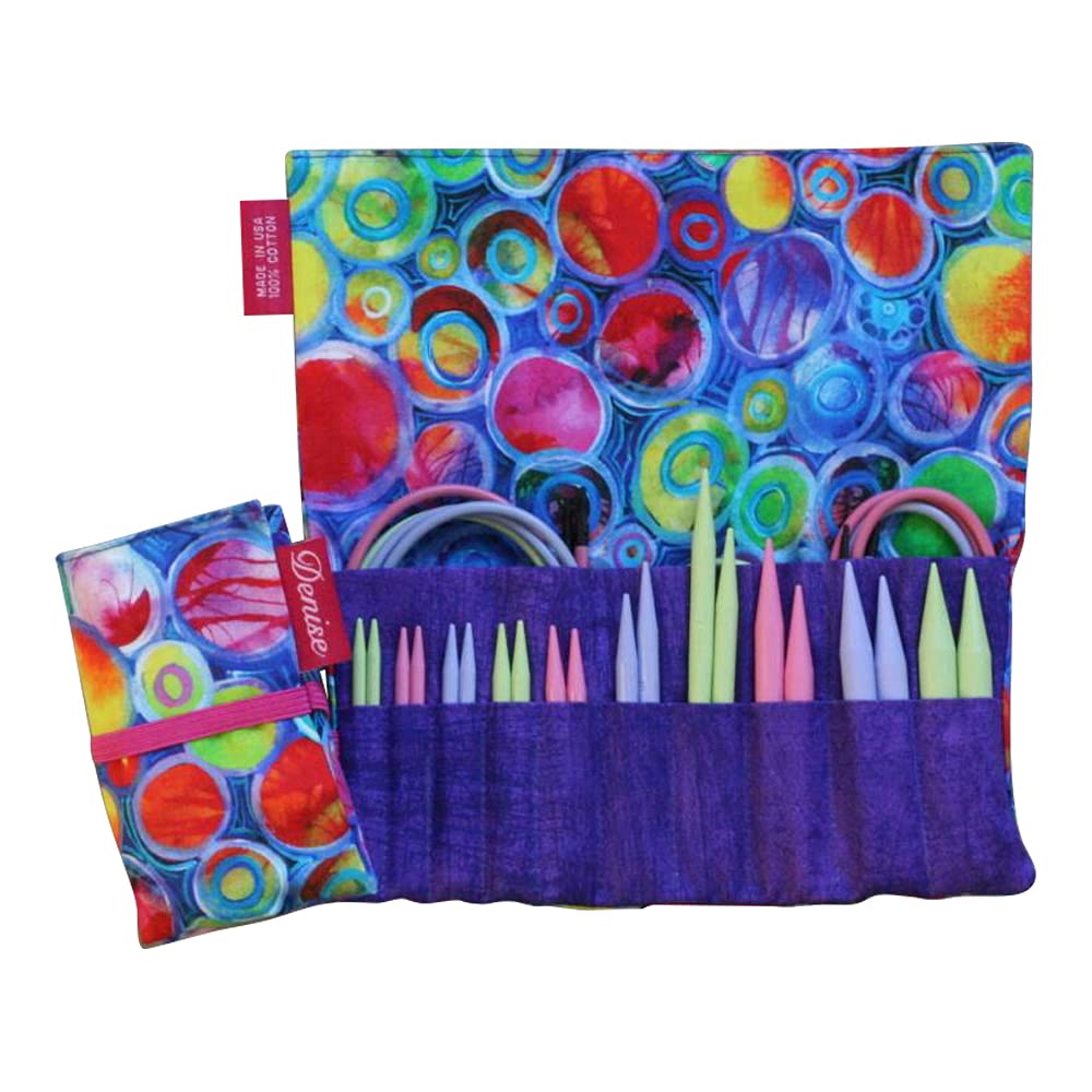 Denise2Go Interchangeable Knitting Needles, Sharp Short Tips Complete (US5-15) (Joy)