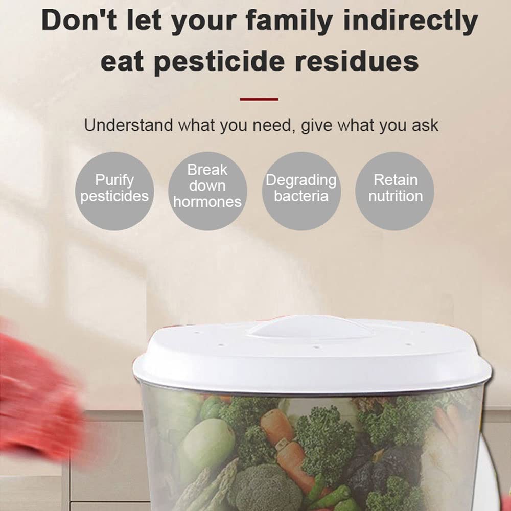 Lavadora De Frutas Y Verduras Con Ozono Máquina Automática De Ozono De Oxígeno Máquina De Desintoxicación De Frutas Y Verduras Máquina De Limpieza Del Hogar Máquina De Desinfección De Frutas Vegetales