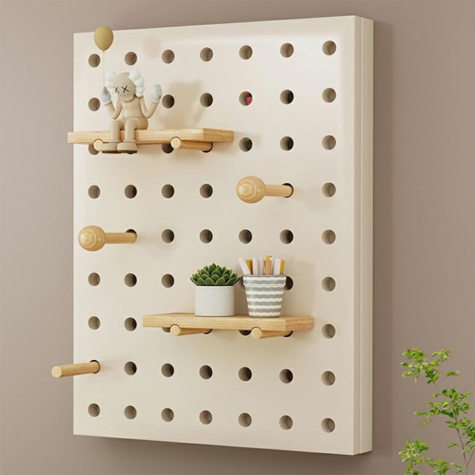 Tapa de Diseño de Panel Perforado,o, Fácil Instalación, para Salón y Dormitorio Vertical White 60x50cm