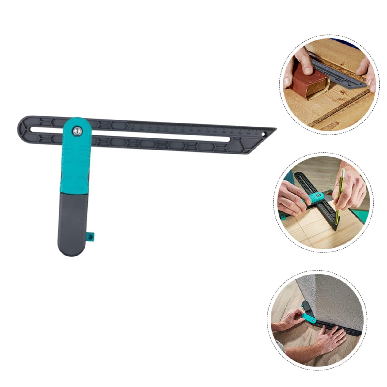 WOONEKY Angle Ruler Large Protractor Angle Finder Tool Protractor for Woodworking Miter Gauge Foldable Ruler Angle Finder for Woodworking Angle Measurement Tool Miter Saw Protractor Abs