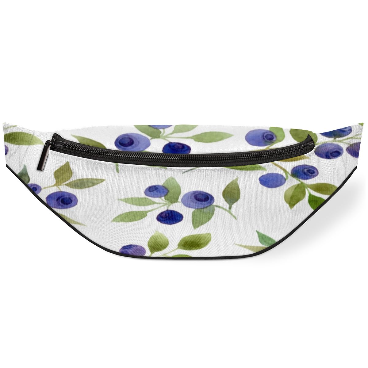 Fanny Pack for Women Men Blueberries Waist Pack Crossbody Bag with Adjustable Straps for Hiking Running Walking Travel Cycling