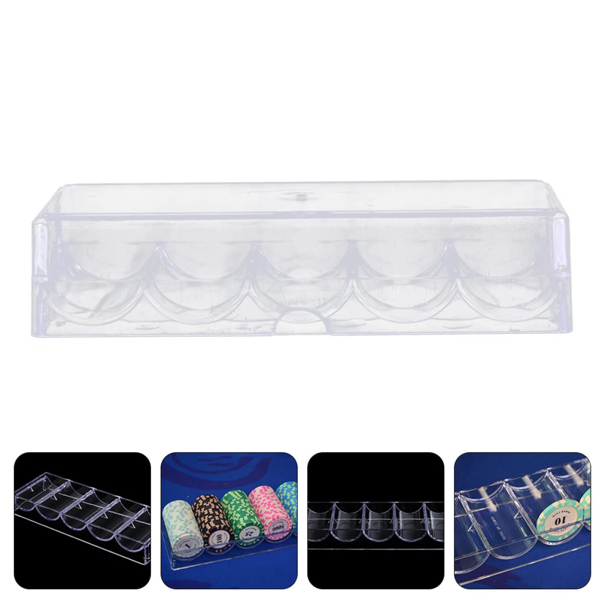 Cabilock 3 STK Chip-Rack Herausfordernde Münzanzeige Halter Für Spielchips Chipträger Jetons Behälter Für Sammelbehälter Für Münzen -chip-Fach Esstisch Cd Acryl