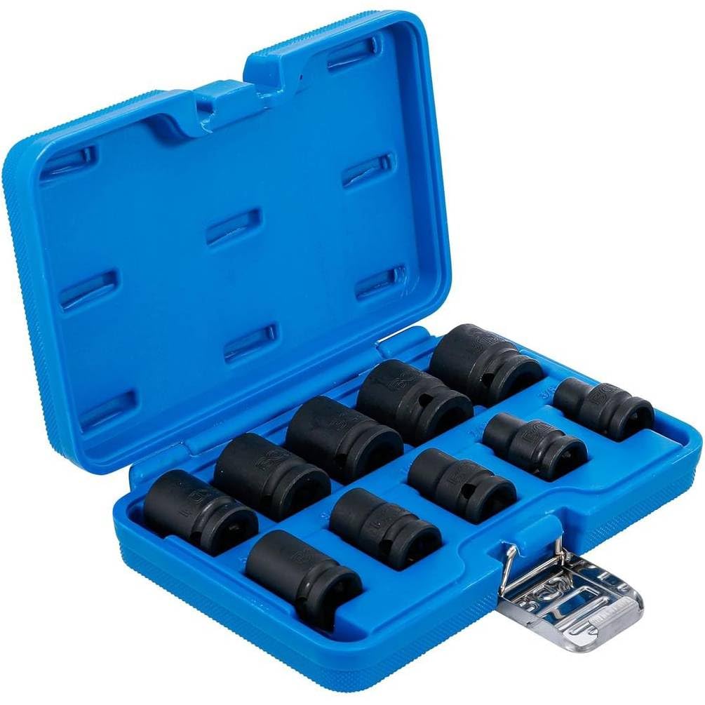 D-Work - Set di boccole a scossa da 1/2-3/8 a 15/16 pollici, 10 pezzi, resistenti e pratici, in acciaio