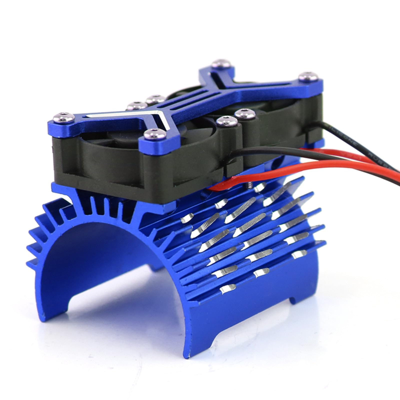 540 550 3650 3660 3670 Motor Heat Sink Cooling Fan 36mm Motor for 1/8 1/10 RC Car Axial SCX10 TRX4 Tamiya(Navy Blue)