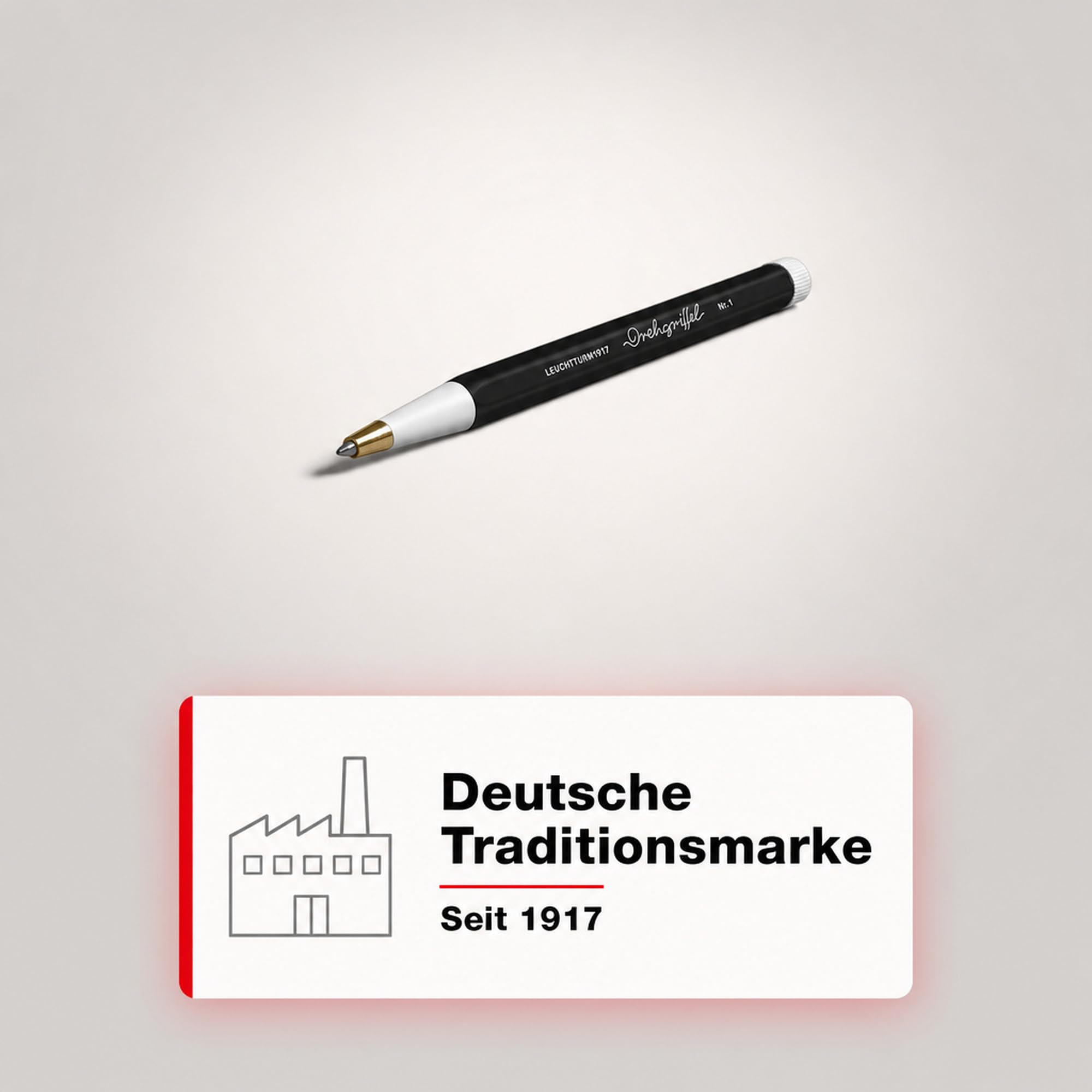 LEUCHTTURM1917 363956 Drehgriffel Nr. 1, Nero - Penna Gel con inchiostro nero